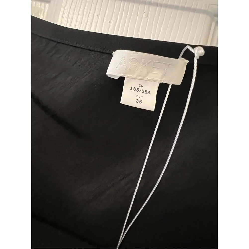 Arket Black Satin Midi Skirt - Picture 6 of 15